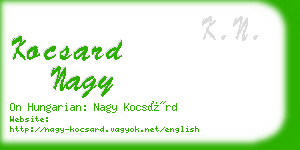 kocsard nagy business card